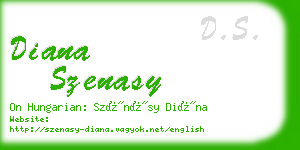 diana szenasy business card